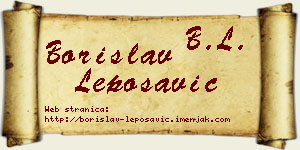Borislav Leposavić vizit kartica
